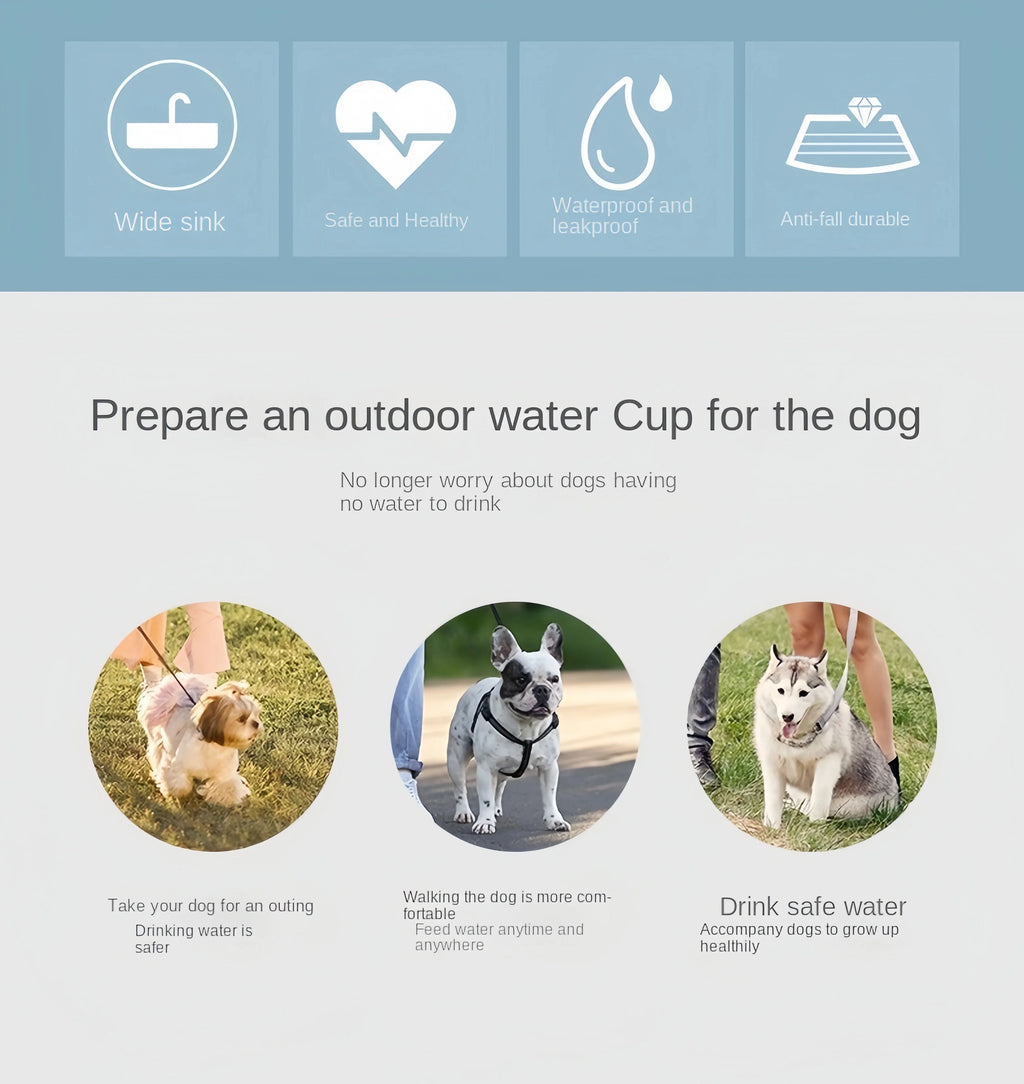 Portable Pet Water Bottle & Food Container – 2-in-1 Travel Feeder Bowl for Dogs & Cats