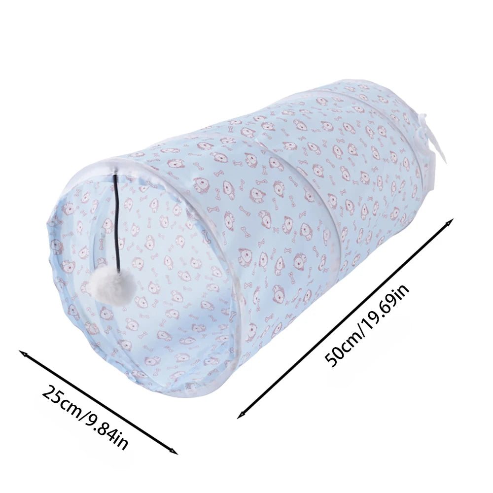 Foldable Cat Tunnel Tube Toy – Collapsible Play Tunnel for Indoor & Outdoor Cats