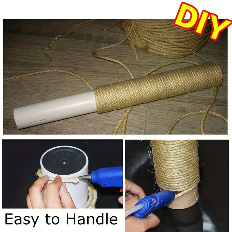 Natural Sisal Rope for Cat Scratcher & DIY Scratching Post – Furniture Protector (10m, 20m, 50m)