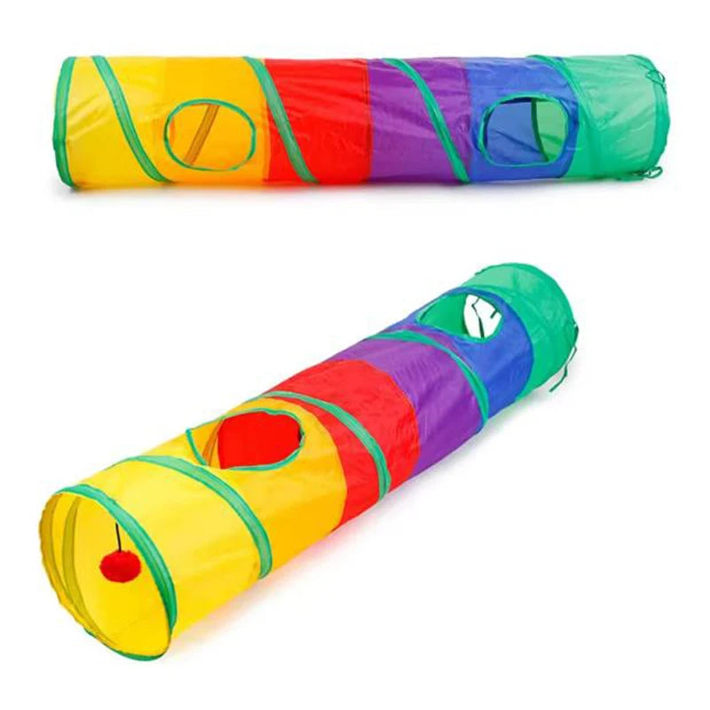 Collapsible Cat Tunnel Tube – Indoor & Outdoor Puzzle Exercise Toy for Cats & Kittens