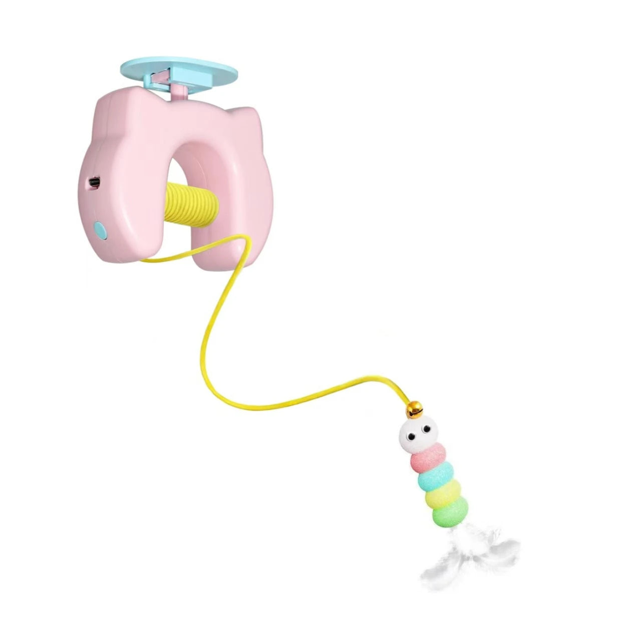 Electric Door Hanging Cat Toy – Auto Swing Feather with 2 Ropes for Self-Play & Cat Teasing