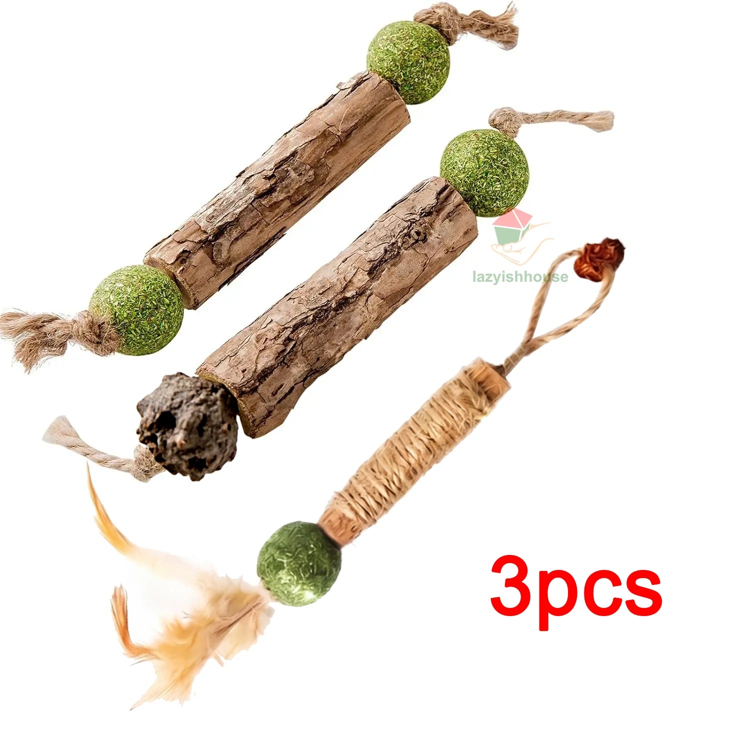 Natural Catnip & Silvervine Molar Sticks for Cats
