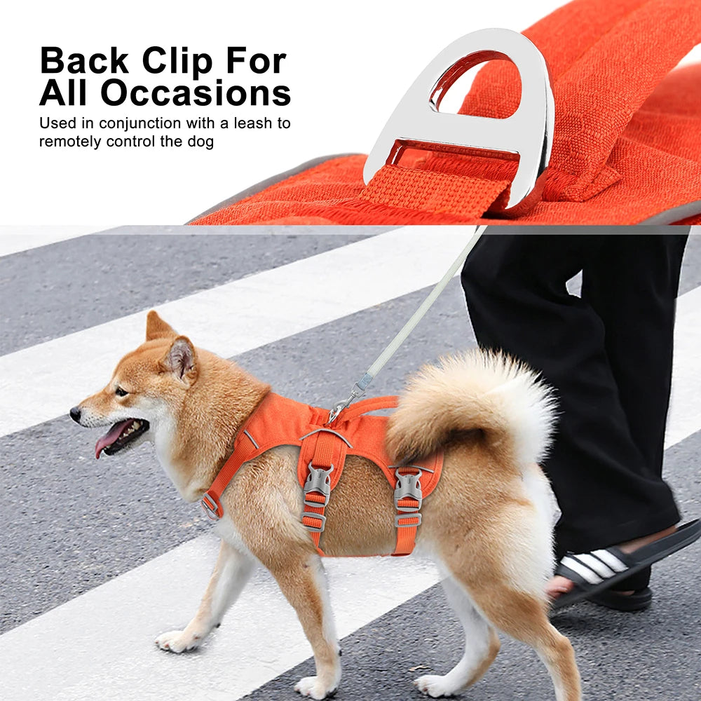 Escape-Proof Reflective Dog Harness with Handle – Durable Nylon Vest for for Small to Large Dogs