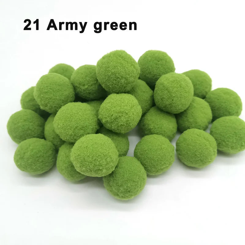 30-300Pcs Pom Poms Fluffy Soft Pompom Ball 8/10/15/20/25/30mm Handmade Sewing Craft DIY Kids Toy Christmas Weddinrg Decoration