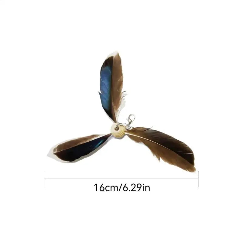 Cat Feather Toy Refill Set of 6 – Wear-Resistant Replacement Feathers for Interactive Cat Wands