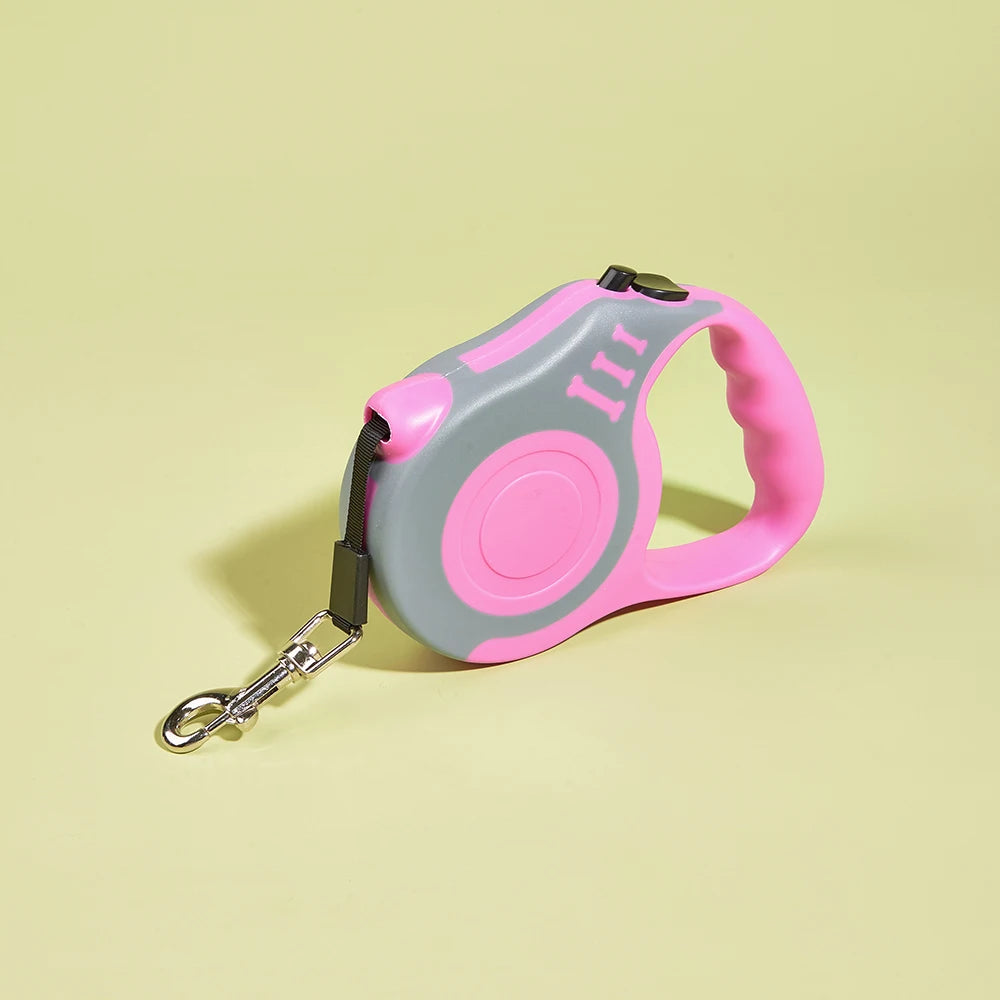 Retractable Dog Leash – Strong Nylon, 3m & 5m, for Small to Large Dogs & Cats