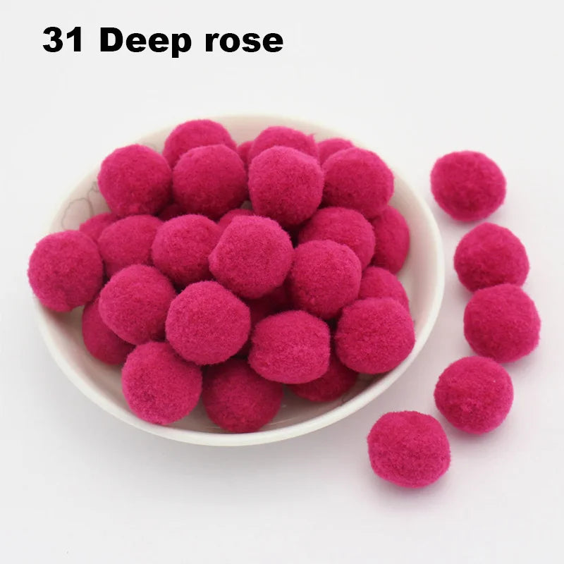 30-300Pcs Pom Poms Fluffy Soft Pompom Ball 8/10/15/20/25/30mm Handmade Sewing Craft DIY Kids Toy Christmas Weddinrg Decoration