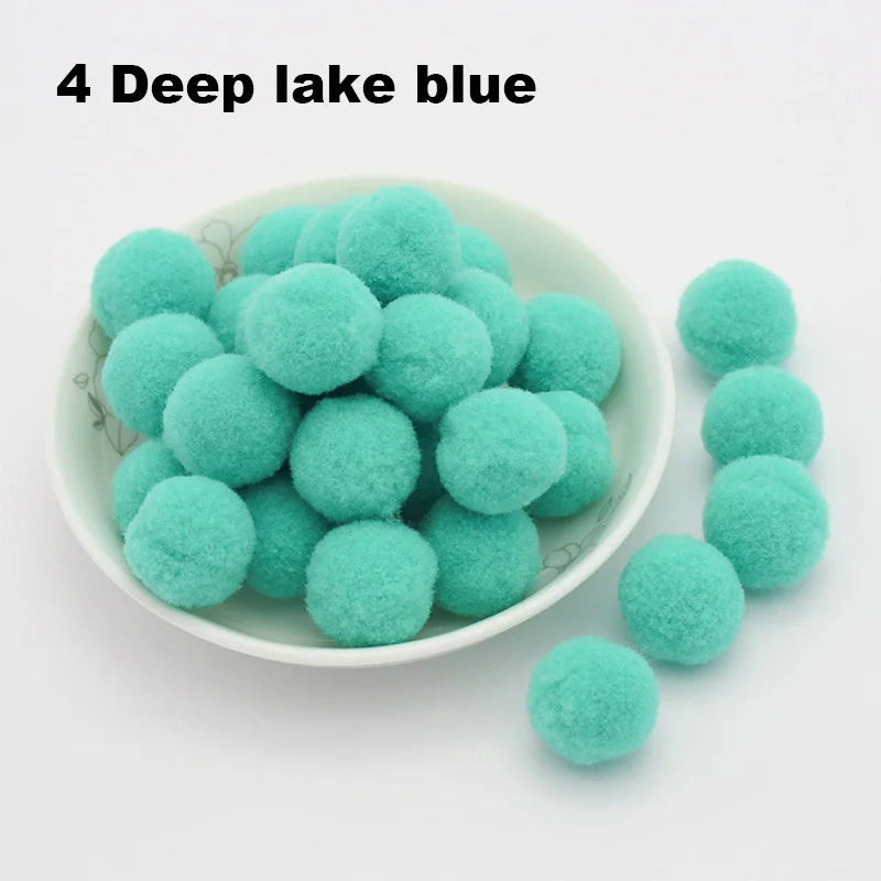 30-300Pcs Pom Poms Fluffy Soft Pompom Ball 8/10/15/20/25/30mm Handmade Sewing Craft DIY Kids Toy Christmas Weddinrg Decoration
