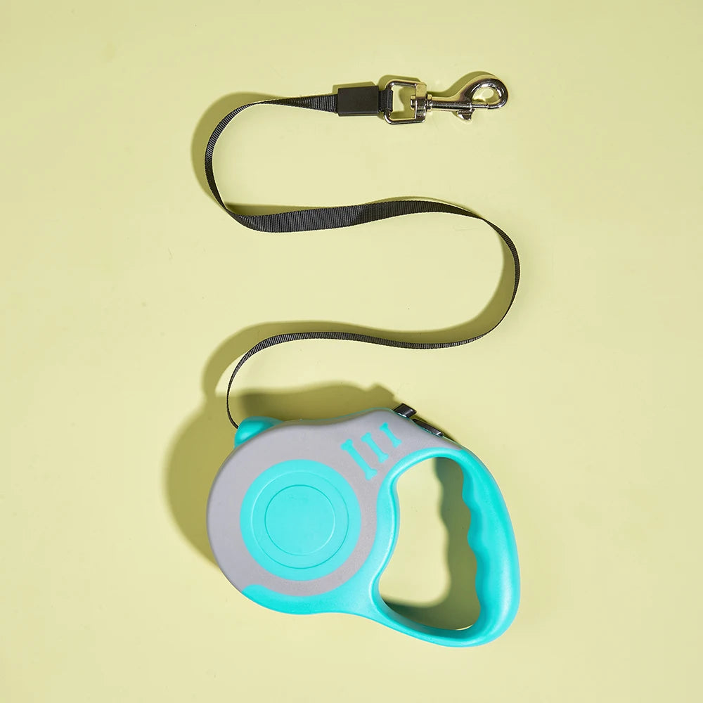 Retractable Dog Leash – Strong Nylon, 3m & 5m, for Small to Large Dogs & Cats
