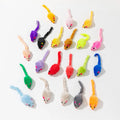 Rabbit Fur & Feather Rainbow Mouse Cat Toy – Funny Plush Mice for Kittens (5 or 10 Pack)