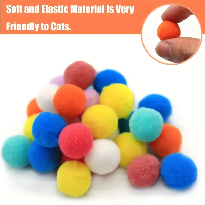 Interactive Cat Teaser Toy – Adjustable Door Hanging Swing with Colorful Worms & Plush for Kittens