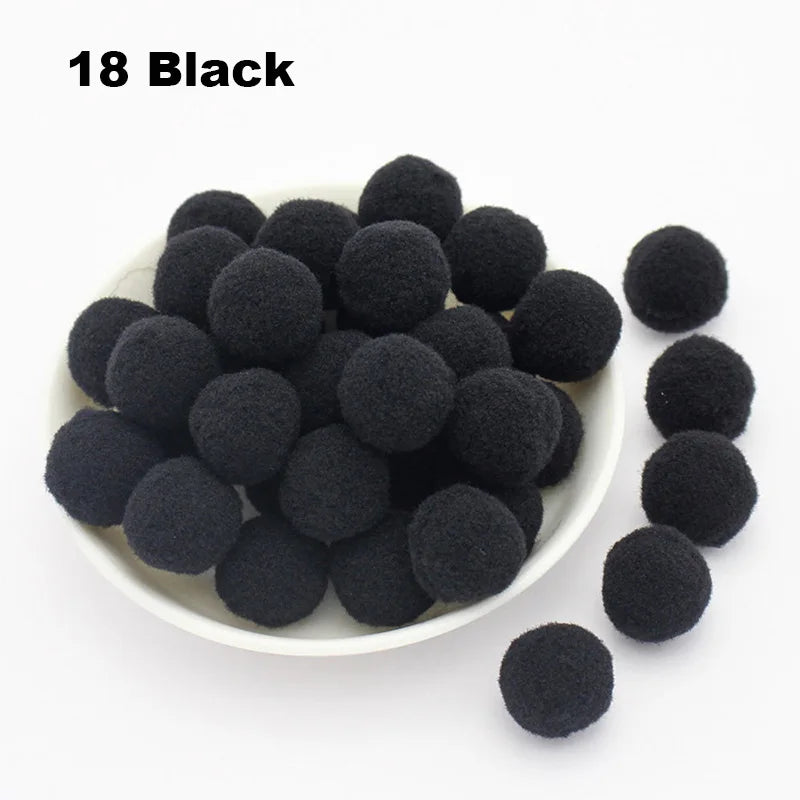 30-300Pcs Pom Poms Fluffy Soft Pompom Ball 8/10/15/20/25/30mm Handmade Sewing Craft DIY Kids Toy Christmas Weddinrg Decoration