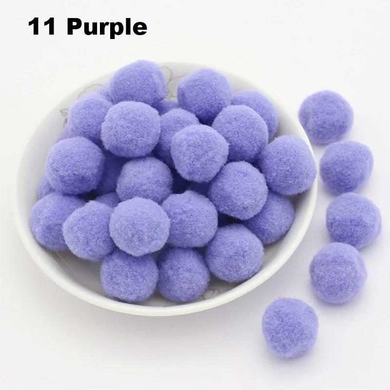 30-300Pcs Pom Poms Fluffy Soft Pompom Ball 8/10/15/20/25/30mm Handmade Sewing Craft DIY Kids Toy Christmas Weddinrg Decoration