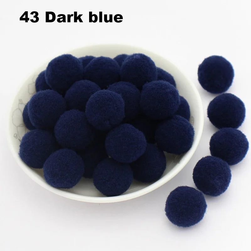 30-300Pcs Pom Poms Fluffy Soft Pompom Ball 8/10/15/20/25/30mm Handmade Sewing Craft DIY Kids Toy Christmas Weddinrg Decoration