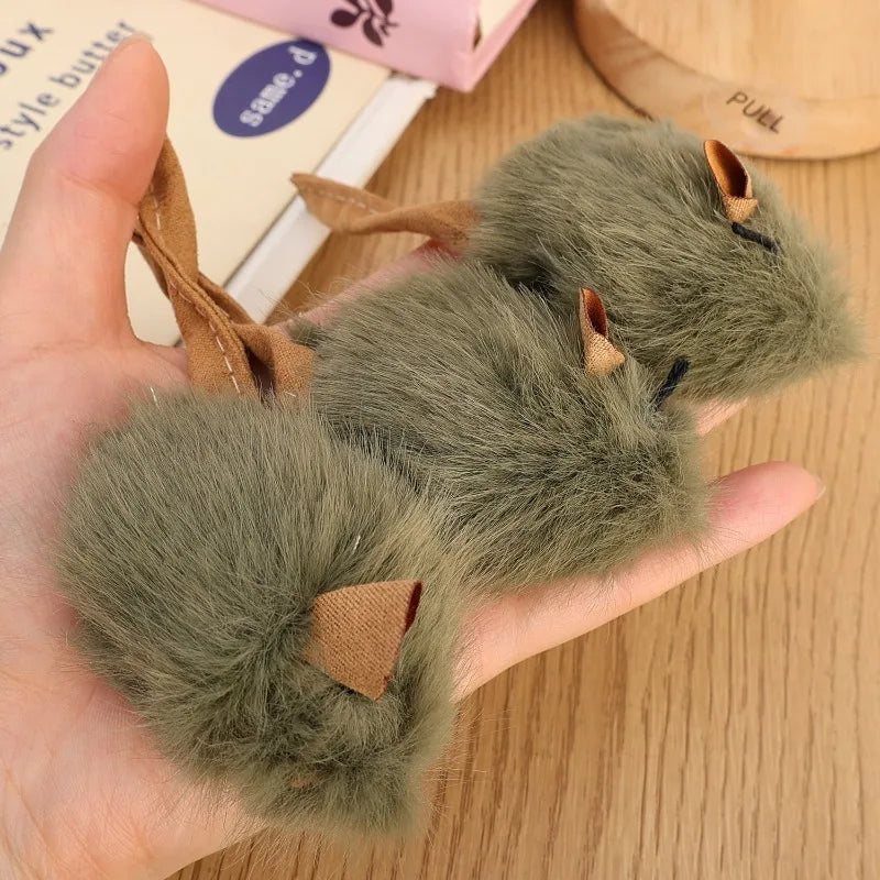 Squeaky Mouse Plush Cat Chew Toy – Bite-Resistant Imitation Mice for Kittens (1, 3 or 5 Pack)