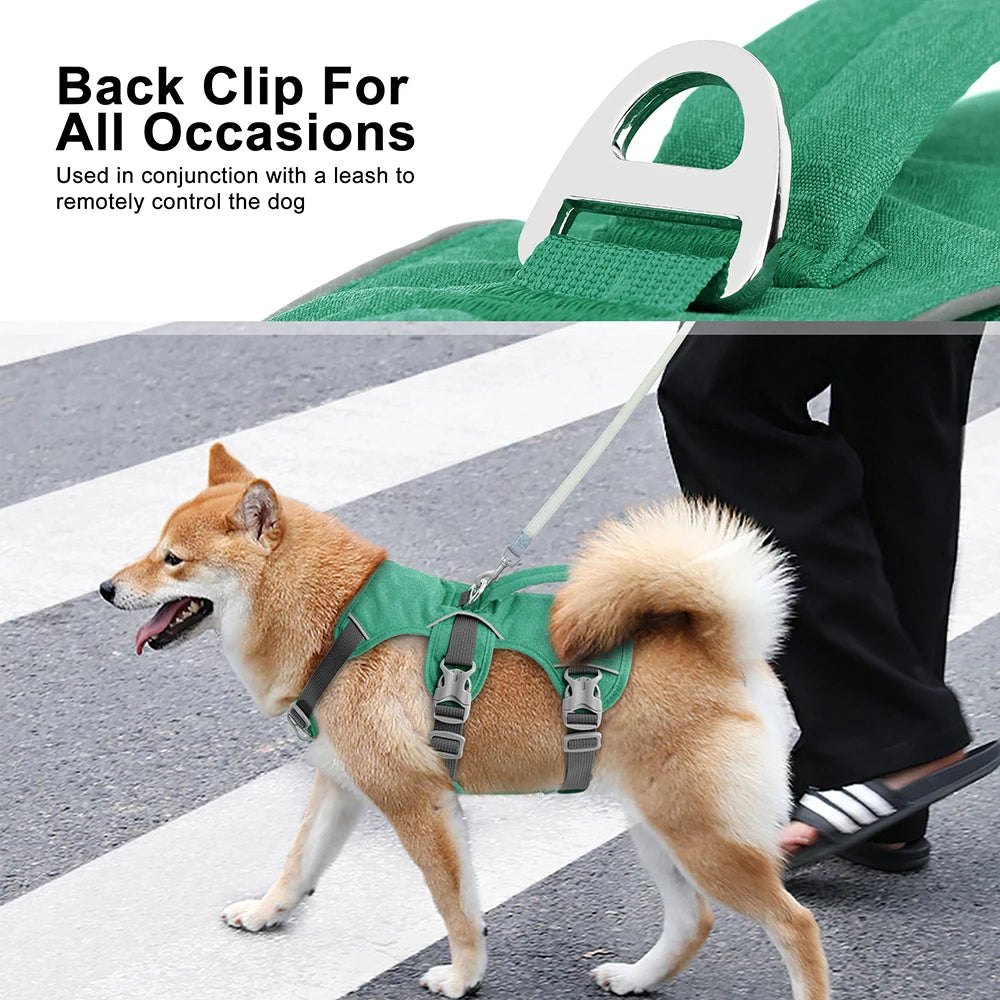 Escape-Proof Reflective Dog Harness with Handle – Durable Nylon Vest for for Small to Large Dogs