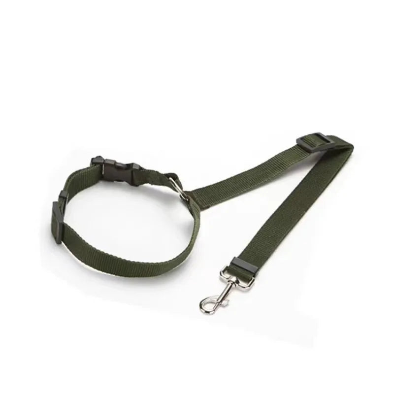 2-in-1 Pet Car Seat Belt & Dog Harness – Adjustable Nylon Safety Leash for Dogs