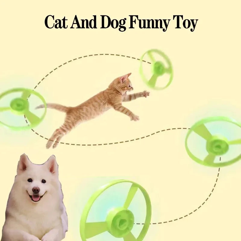 Mini Flying Disc Launcher Cat Toy – Interactive Shooting Gun for Kitten Chase & Fetch Games