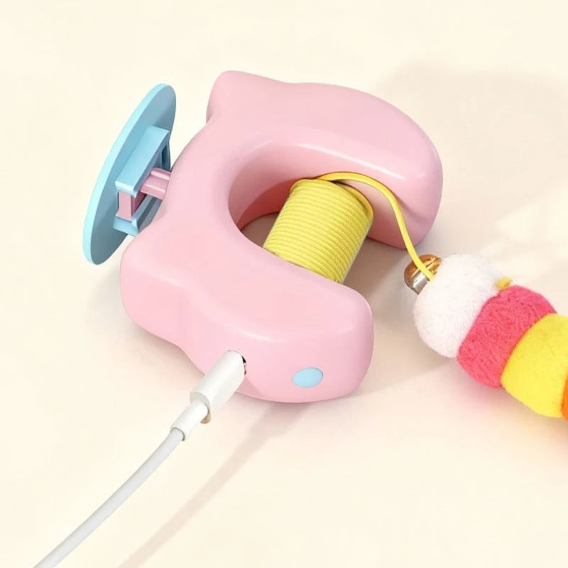Smart Electric Yoyo Cat Toy – Auto Swing Feather & Caterpillar for Self-Play Kittens