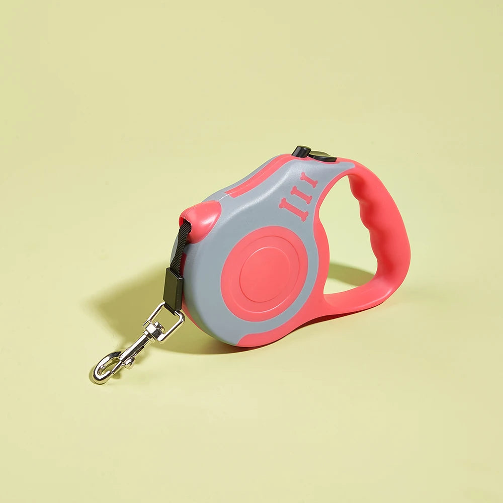 Retractable Dog Leash – Strong Nylon, 3m & 5m, for Small to Large Dogs & Cats