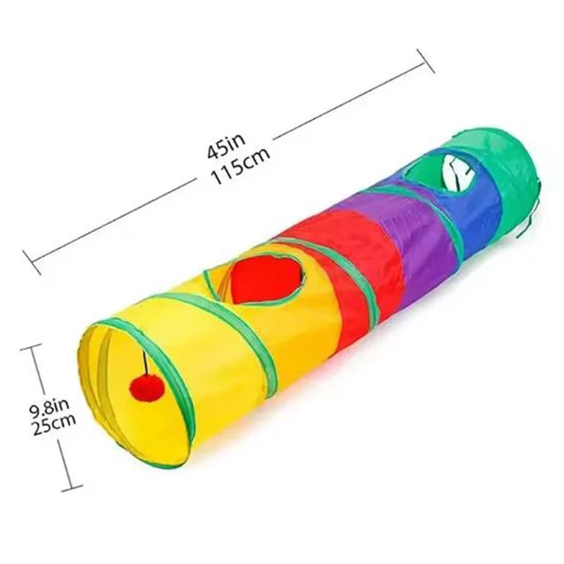 Collapsible Cat Tunnel Tube – Indoor & Outdoor Puzzle Exercise Toy for Cats & Kittens