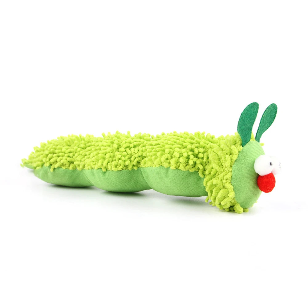 Caterpillar Catnip & Silvervine Cat Chew Toy – Molar Teaser for Kitten Dental Health