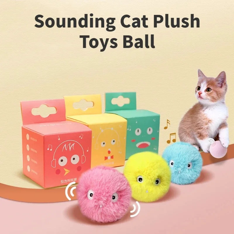 Interactive Sound Cat Ball Toy – Catnip Plush & EVA Balls for Indoor Cats