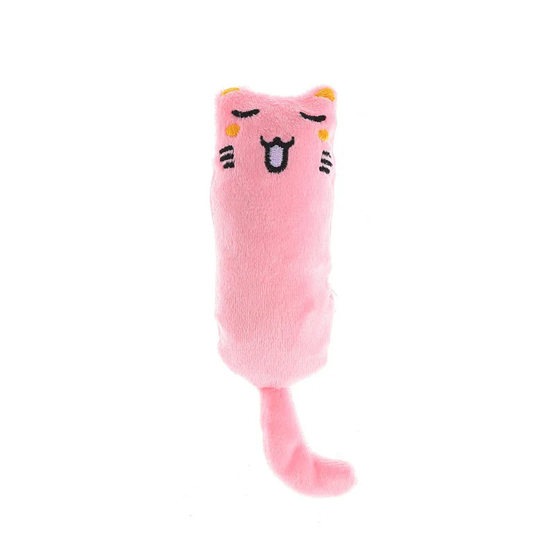 Mini Catnip Plush Squeaky Cat Chew Toy – Teeth Grinding Kitten Toy with Sound Paper