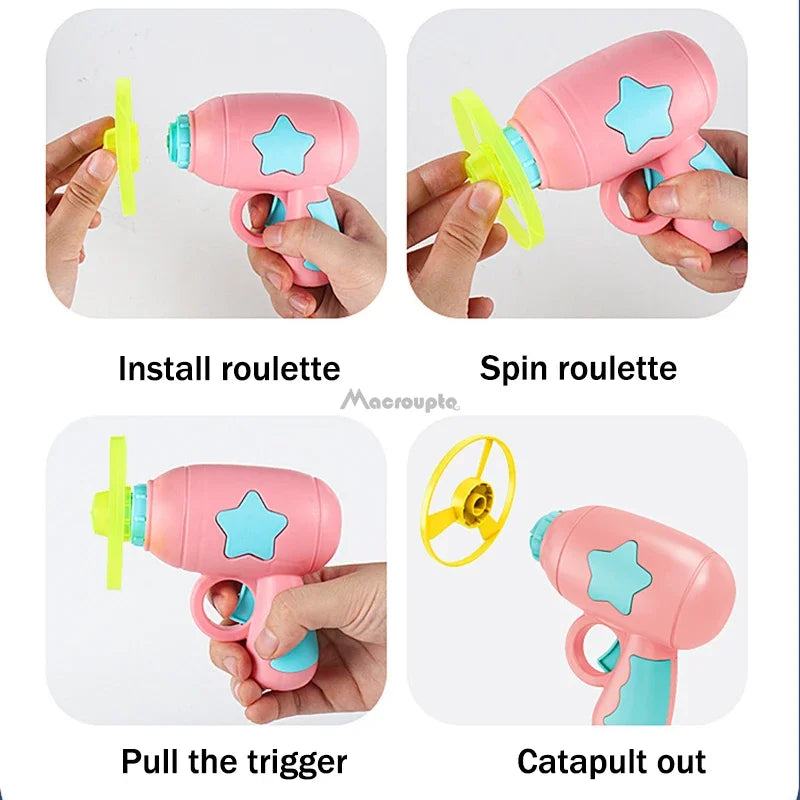 Cat Flying Disc Launcher Toy – Interactive Shooting Gun for Kitten Chase & Fetch Games