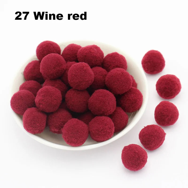 30-300Pcs Pom Poms Fluffy Soft Pompom Ball 8/10/15/20/25/30mm Handmade Sewing Craft DIY Kids Toy Christmas Weddinrg Decoration