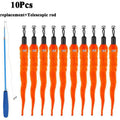 Plush Worm Cat Wand Replacement Heads – Velvet Caterpillar Attachments with Bell (5–11 pcs)