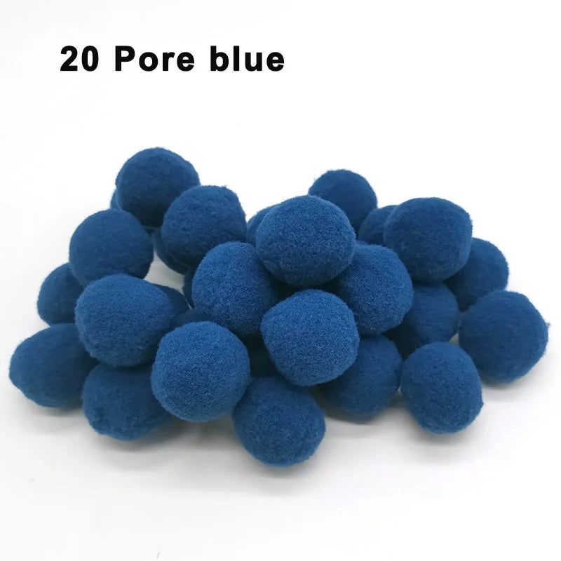 30-300Pcs Pom Poms Fluffy Soft Pompom Ball 8/10/15/20/25/30mm Handmade Sewing Craft DIY Kids Toy Christmas Weddinrg Decoration