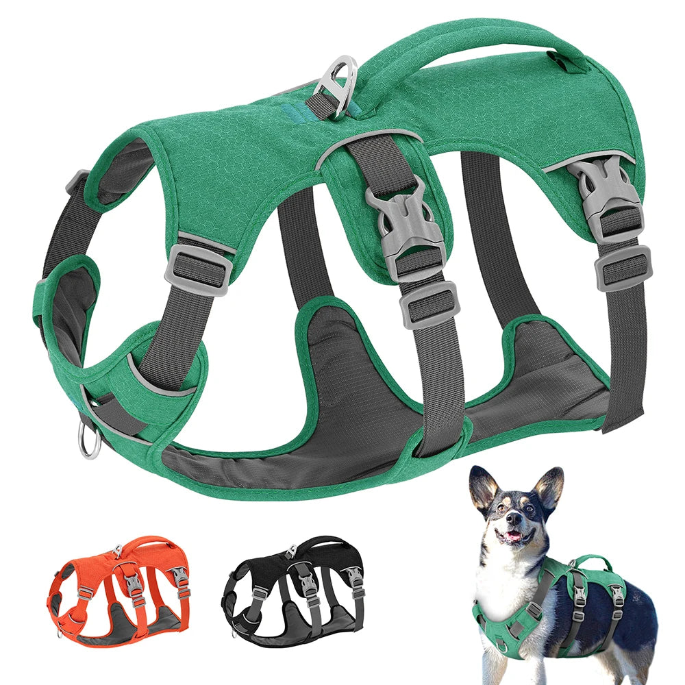Escape-Proof Reflective Dog Harness with Handle – Durable Nylon Vest for for Small to Large Dogs