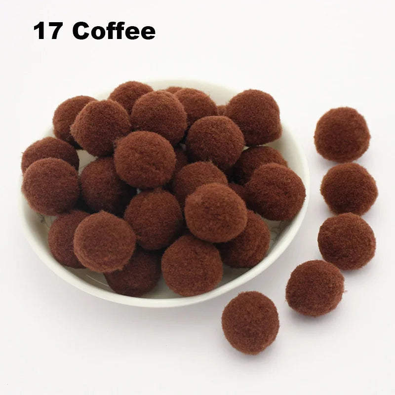 30-300Pcs Pom Poms Fluffy Soft Pompom Ball 8/10/15/20/25/30mm Handmade Sewing Craft DIY Kids Toy Christmas Weddinrg Decoration