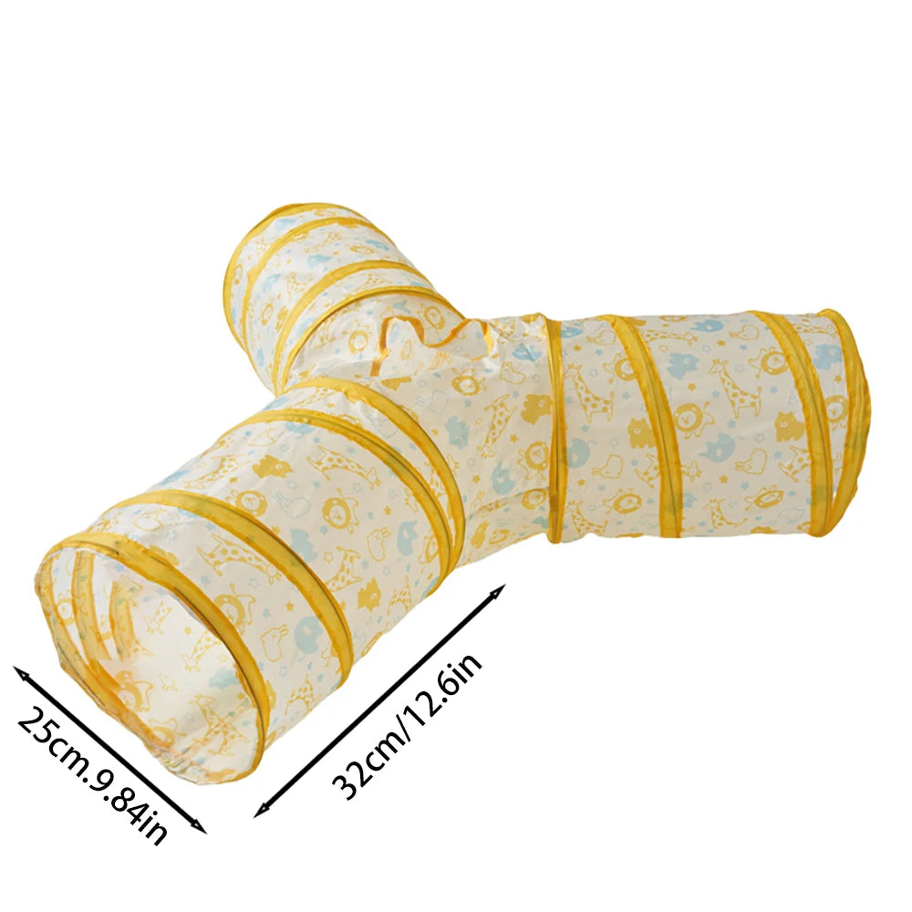 Foldable Cat Tunnel Tube Toy – Collapsible Play Tunnel for Indoor & Outdoor Cats