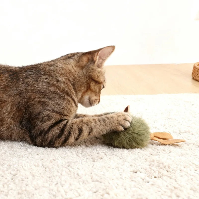 Squeaky Mouse Plush Cat Chew Toy – Bite-Resistant Imitation Mice for Kittens (1, 3 or 5 Pack)