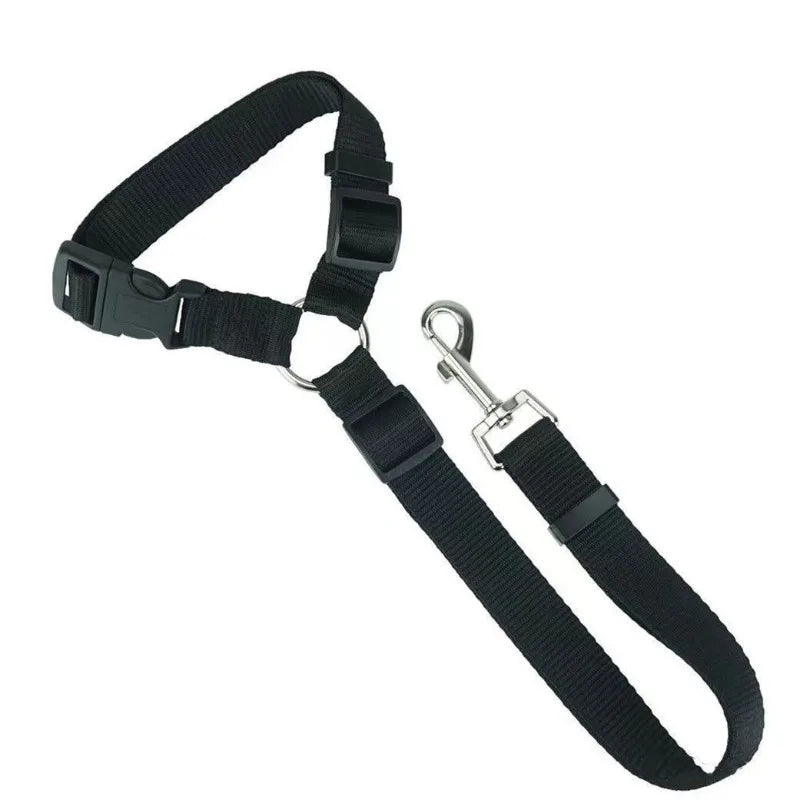 2-in-1 Pet Car Seat Belt & Dog Harness – Adjustable Nylon Safety Leash for Dogs