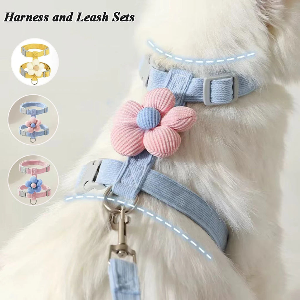 Adjustable Escape-Proof Cat Harness & Leash Set – Breathable, Lightweight & No-Pull Design for Safe Outdoor Walks (S-M, Fits 1.5-7.5kg)