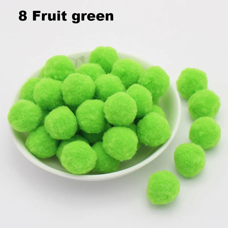 30-300Pcs Pom Poms Fluffy Soft Pompom Ball 8/10/15/20/25/30mm Handmade Sewing Craft DIY Kids Toy Christmas Weddinrg Decoration