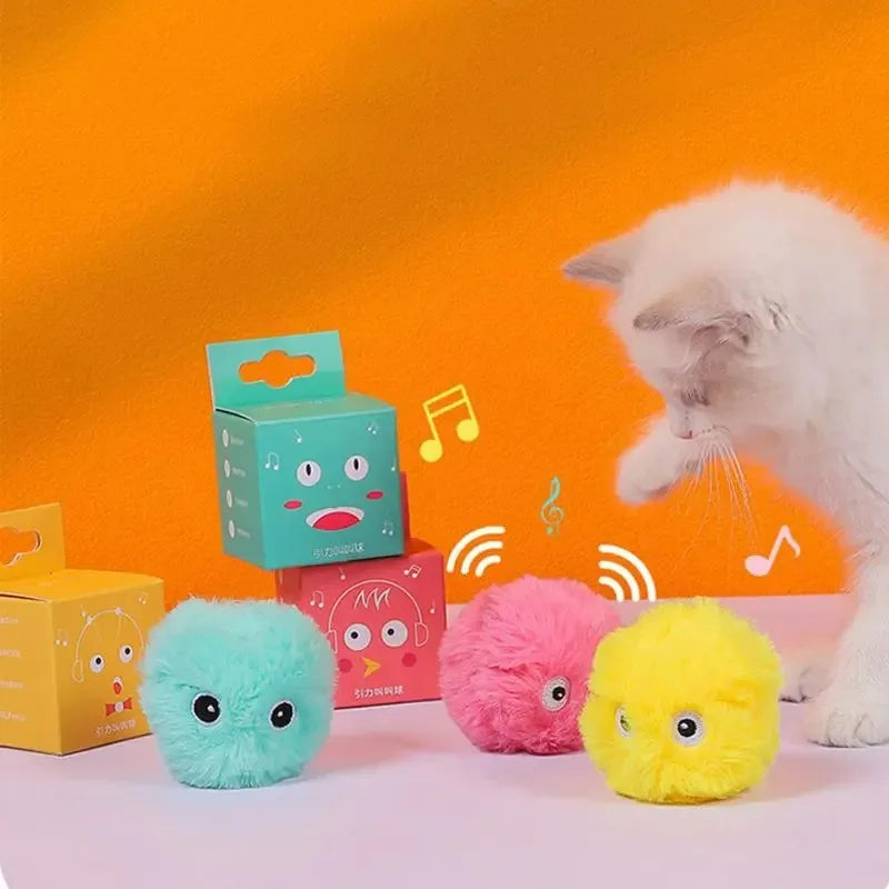 Interactive Sound Cat Ball Toy – Catnip Plush & EVA Balls for Indoor Cats