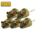 Squeaky Mouse Plush Cat Chew Toy – Bite-Resistant Imitation Mice for Kittens (1, 3 or 5 Pack)