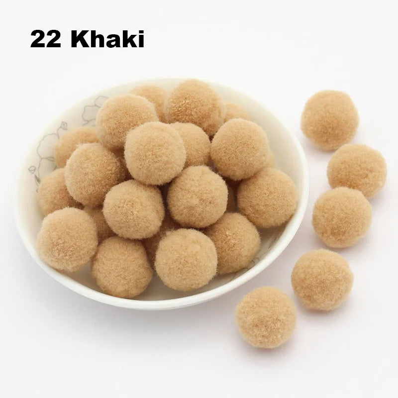 30-300Pcs Pom Poms Fluffy Soft Pompom Ball 8/10/15/20/25/30mm Handmade Sewing Craft DIY Kids Toy Christmas Weddinrg Decoration
