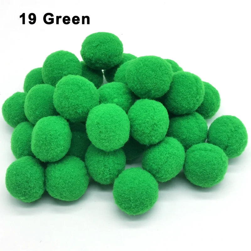 30-300Pcs Pom Poms Fluffy Soft Pompom Ball 8/10/15/20/25/30mm Handmade Sewing Craft DIY Kids Toy Christmas Weddinrg Decoration