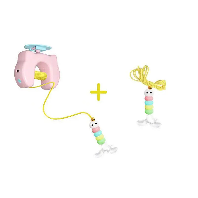 Smart Electric Yoyo Cat Toy – Auto Swing Feather & Caterpillar for Self-Play Kittens