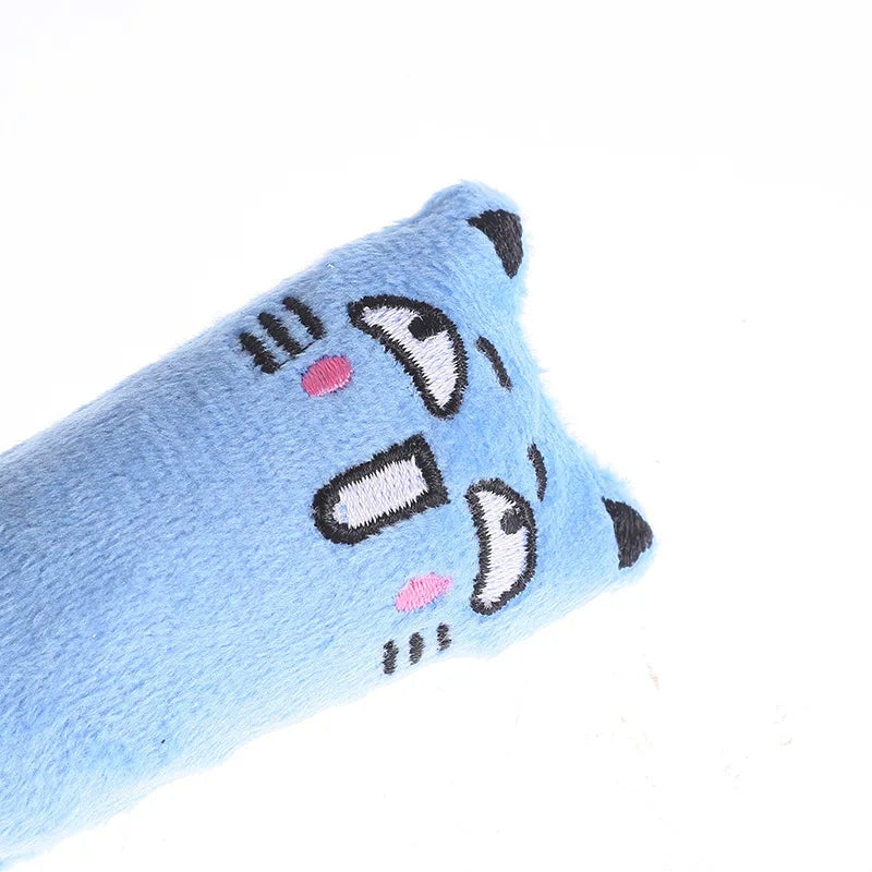 Mini Catnip Plush Squeaky Cat Chew Toy – Teeth Grinding Kitten Toy with Sound Paper