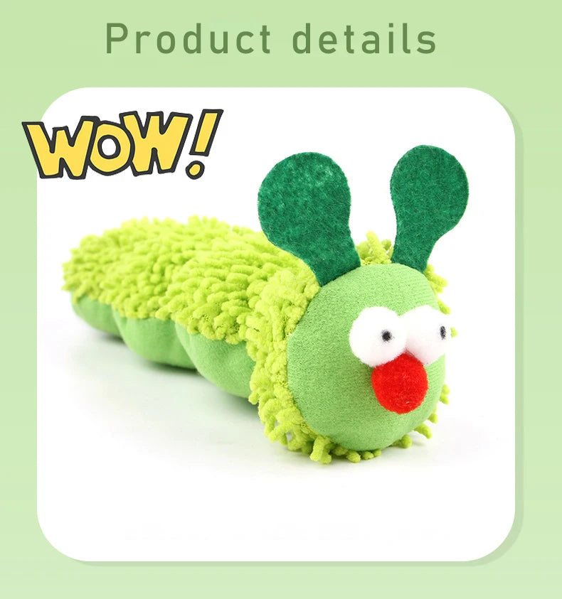 Caterpillar Catnip & Silvervine Cat Chew Toy – Molar Teaser for Kitten Dental Health