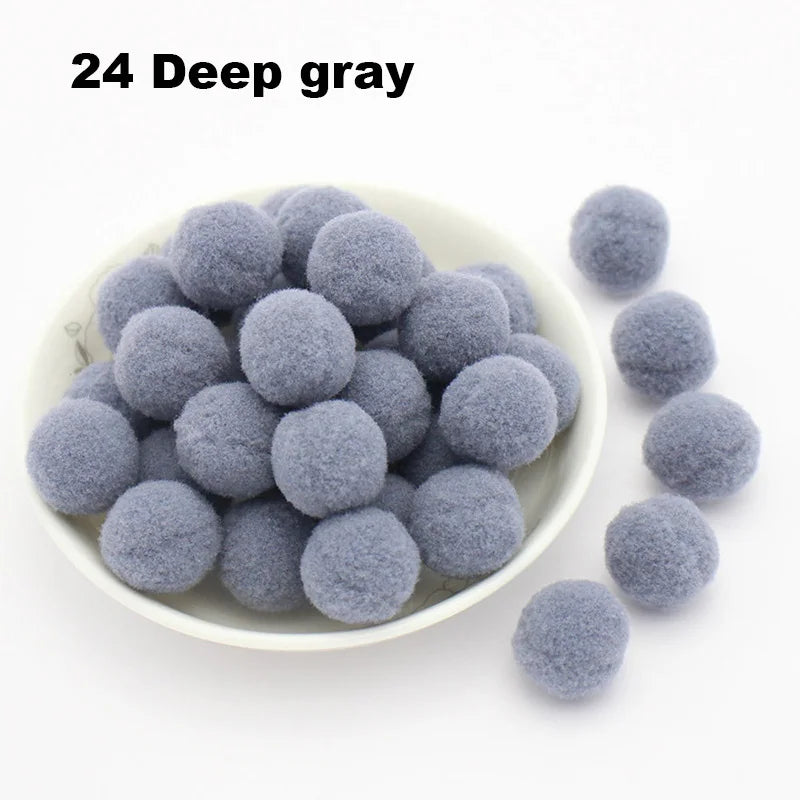 30-300Pcs Pom Poms Fluffy Soft Pompom Ball 8/10/15/20/25/30mm Handmade Sewing Craft DIY Kids Toy Christmas Weddinrg Decoration