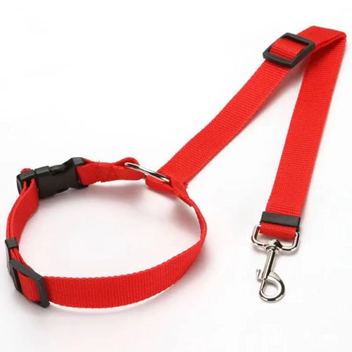 2-in-1 Pet Car Seat Belt & Dog Harness – Adjustable Nylon Safety Leash for Dogs