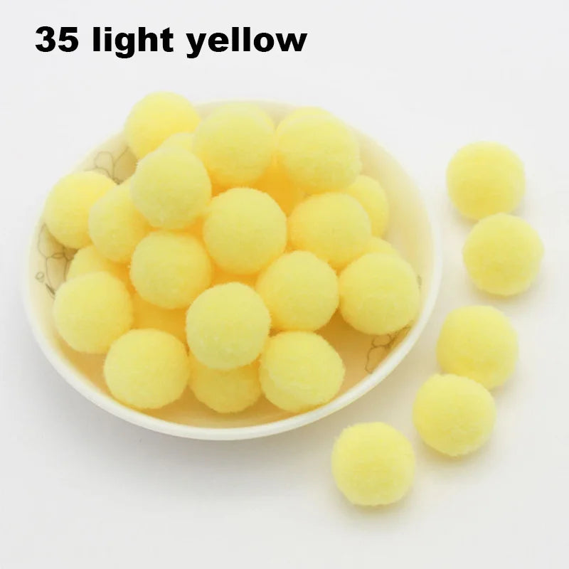 30-300Pcs Pom Poms Fluffy Soft Pompom Ball 8/10/15/20/25/30mm Handmade Sewing Craft DIY Kids Toy Christmas Weddinrg Decoration
