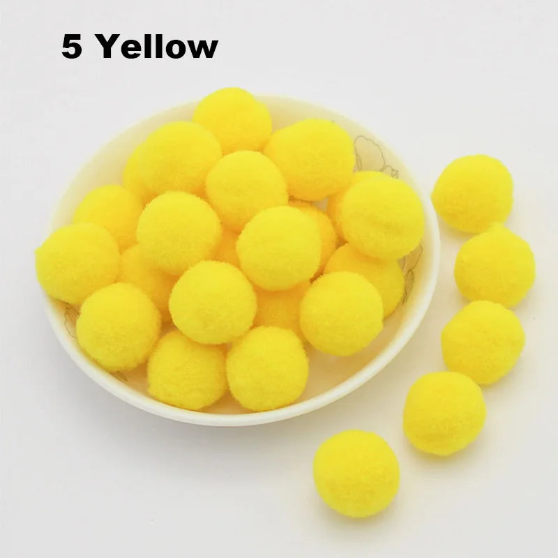 30-300Pcs Pom Poms Fluffy Soft Pompom Ball 8/10/15/20/25/30mm Handmade Sewing Craft DIY Kids Toy Christmas Weddinrg Decoration